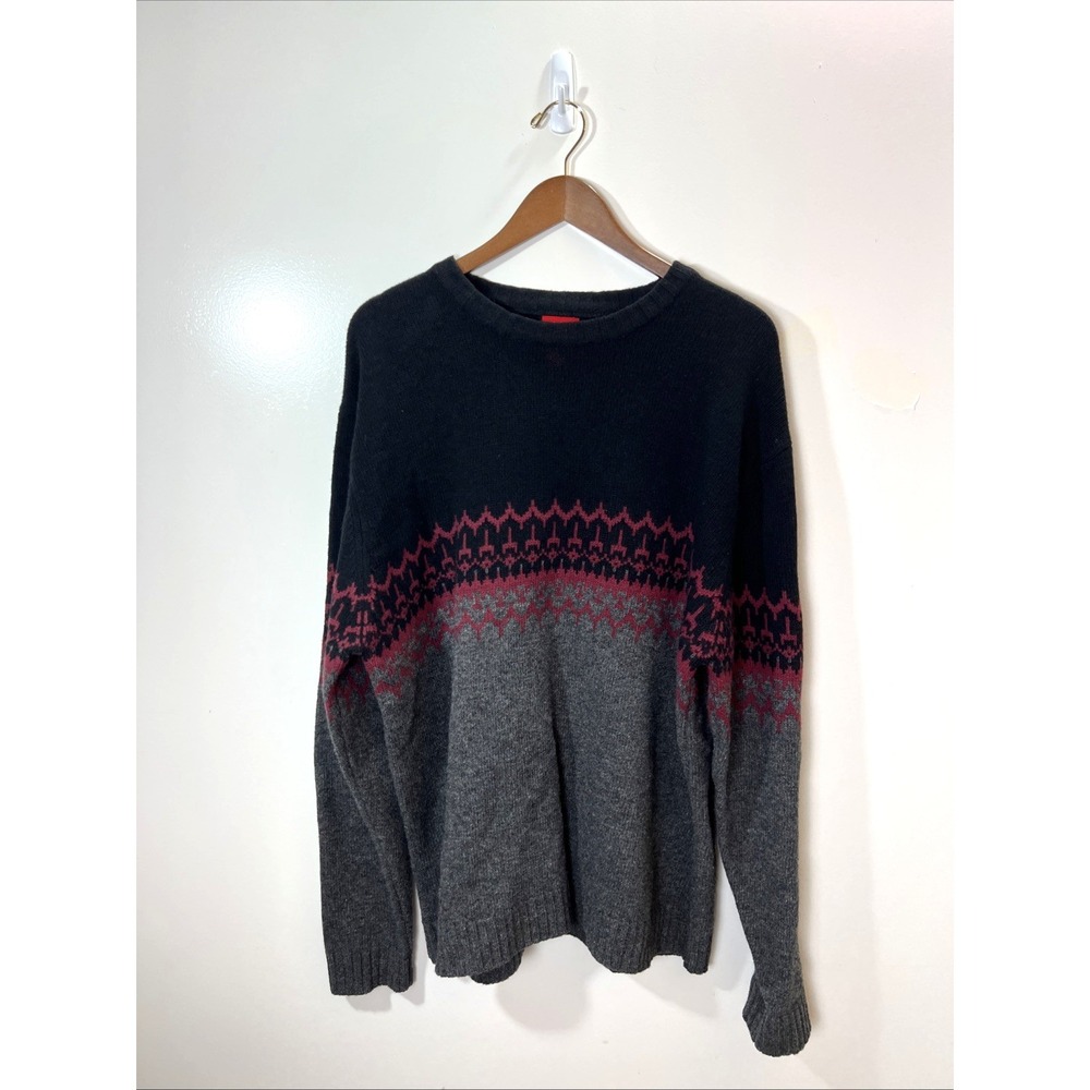 Mossimo Mens Wool Fair Isle Sweater XL Classic Heritage Grandpacore Nordic‎ Cozy